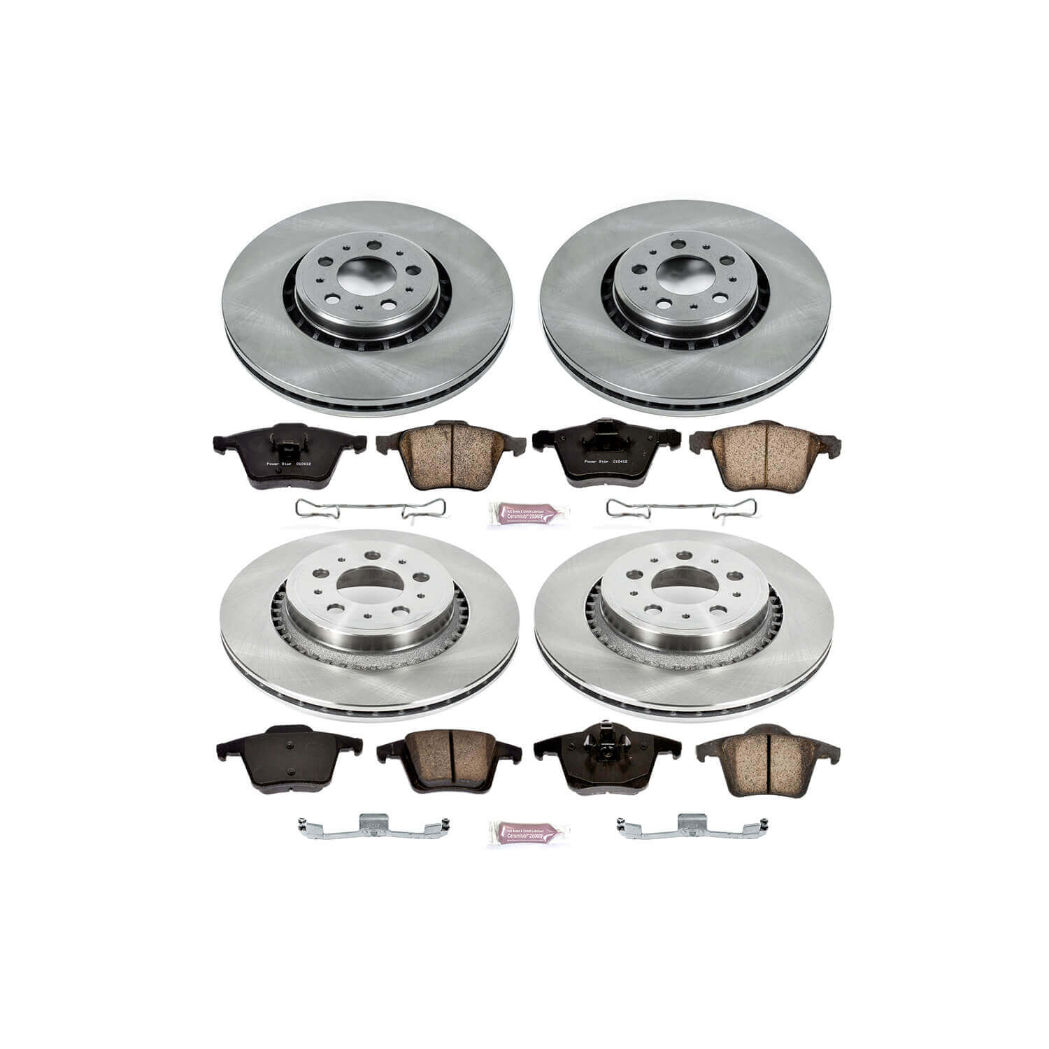 Power Stop KOE4502 Autospecialty - 1-Click Daily Driver Brake Kits (Front And Rear) for 2003-2014 Volvo XC90 product image