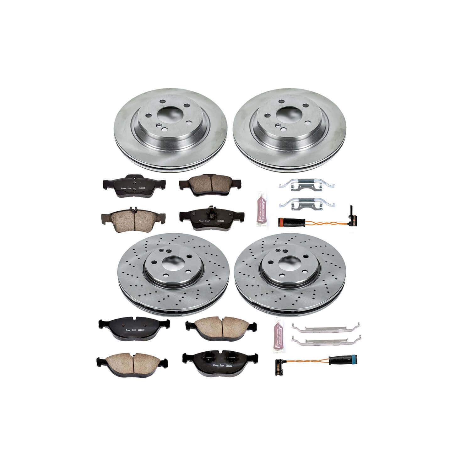 Power Stop KOE4507 Autospecialty - 1-Click Daily Driver Brake Kits (Front And Rear) for 2003-2006 Mercedes-Benz S500 product image