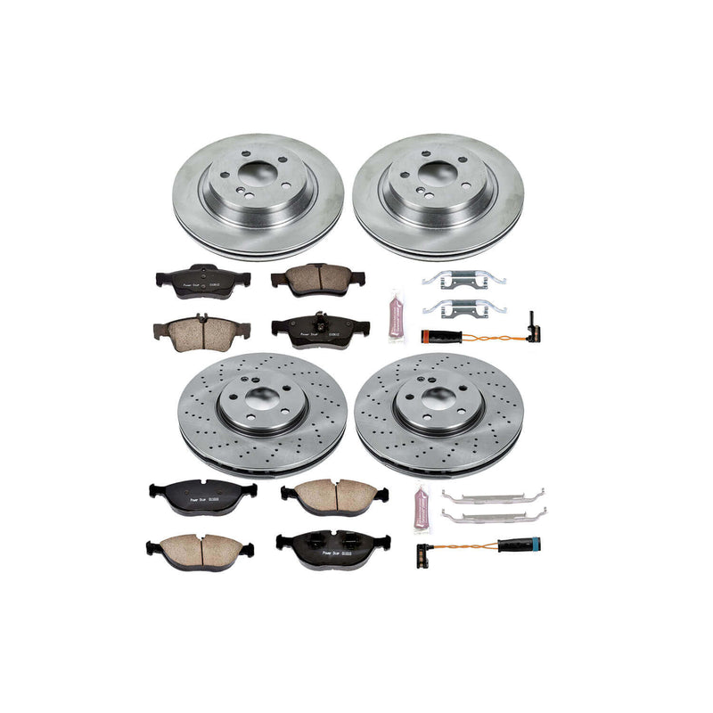 Power Stop KOE4507 Autospecialty - 1-Click Daily Driver Brake Kits (Front And Rear) for 2003-2006 Mercedes-Benz S500 product image
