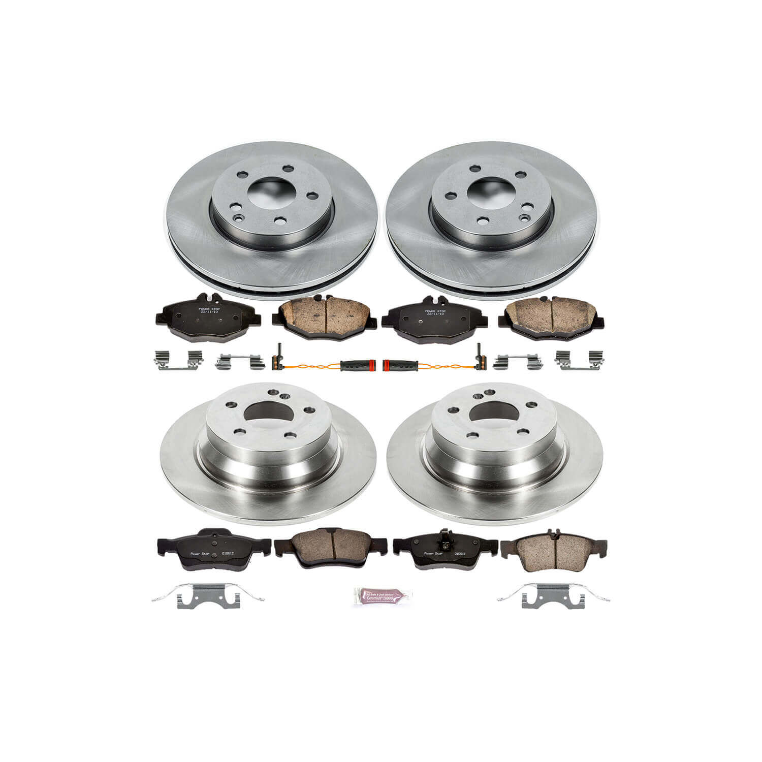 Power Stop KOE4514 Autospecialty - 1-Click Daily Driver Brake Kits (Front And Rear) for 2003-2009 Mercedes-Benz E320 product image