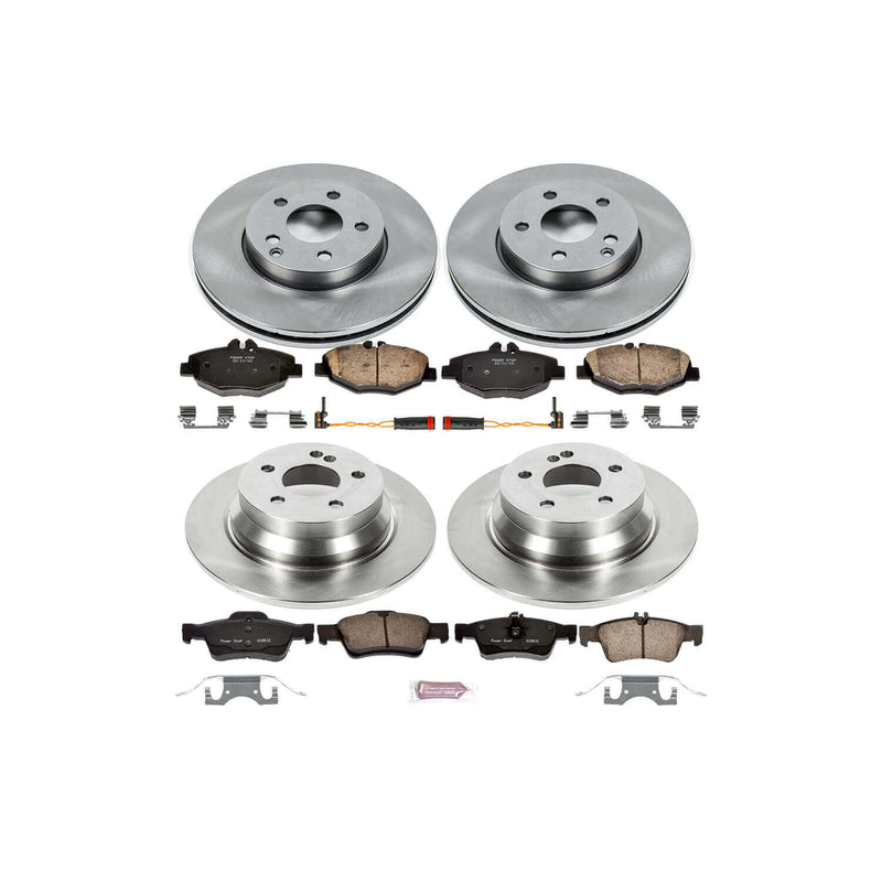 Power Stop KOE4514 Autospecialty - 1-Click Daily Driver Brake Kits (Front And Rear) for 2003-2009 Mercedes-Benz E320 product image