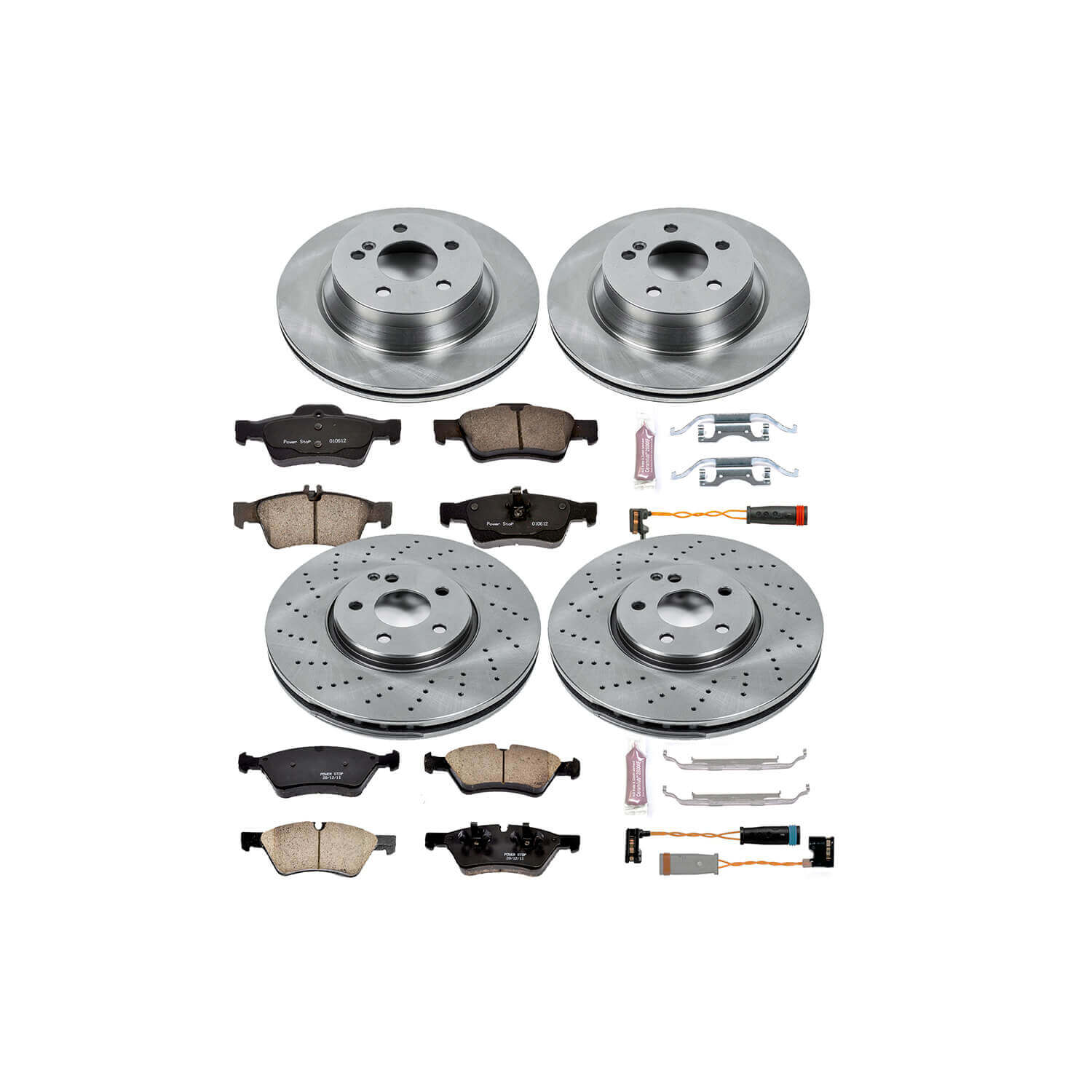 Power Stop KOE4516 Autospecialty - 1-Click Daily Driver Brake Kits (Front And Rear) for 2006 Mercedes-Benz E500 product image