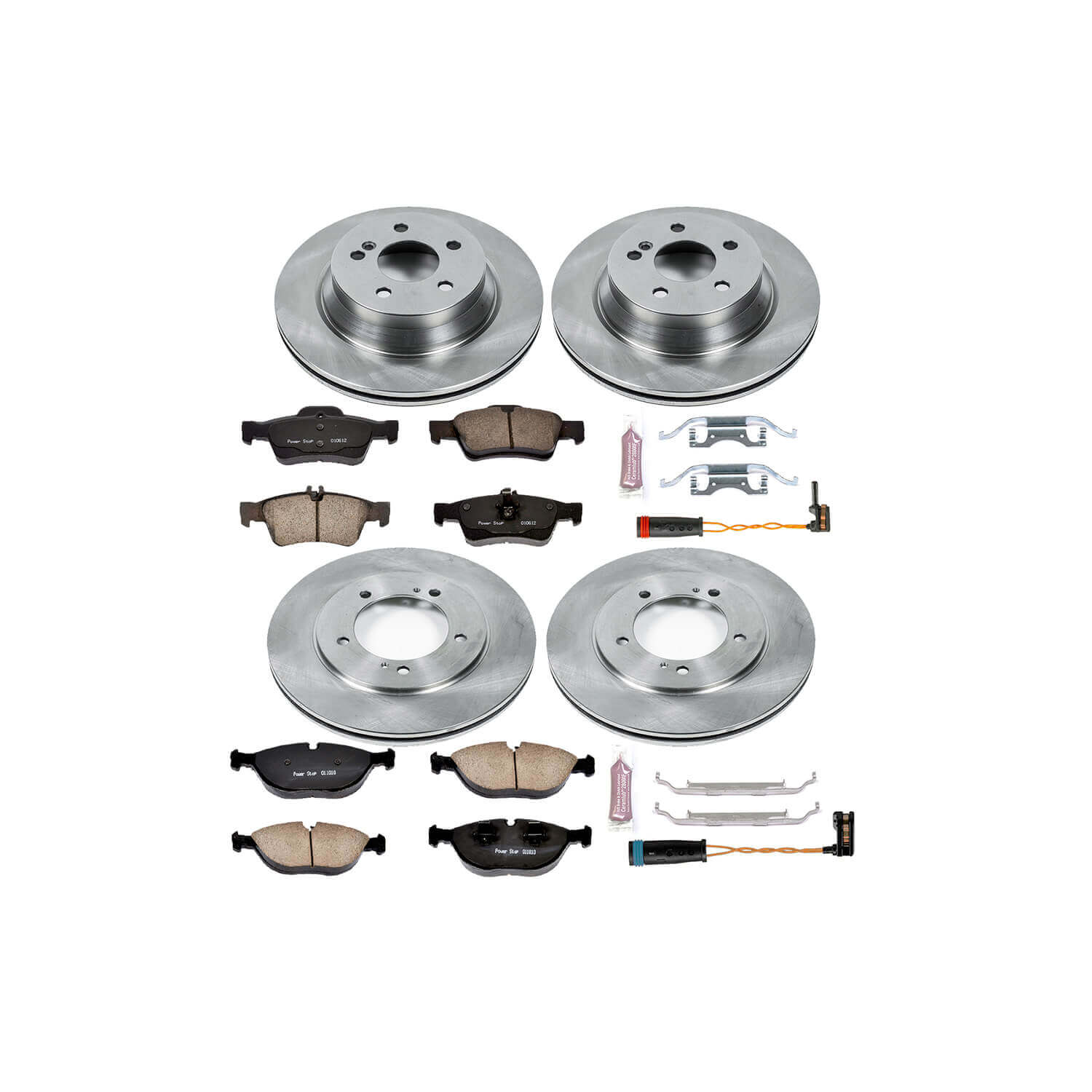 Power Stop KOE4517 Autospecialty - 1-Click Daily Driver Brake Kits (Front And Rear) for 2004-2005 Mercedes-Benz E500 product image