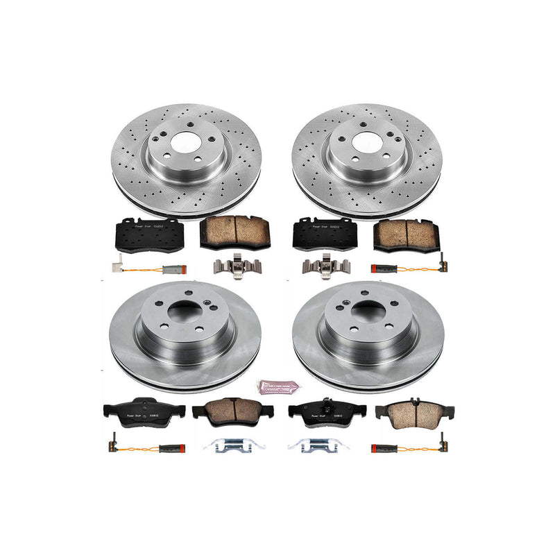 Power Stop KOE4522 Autospecialty 1-Click Daily Driver Front And Rear Brake Kit for 2007-2009 Mercedes-Benz E-350 product image