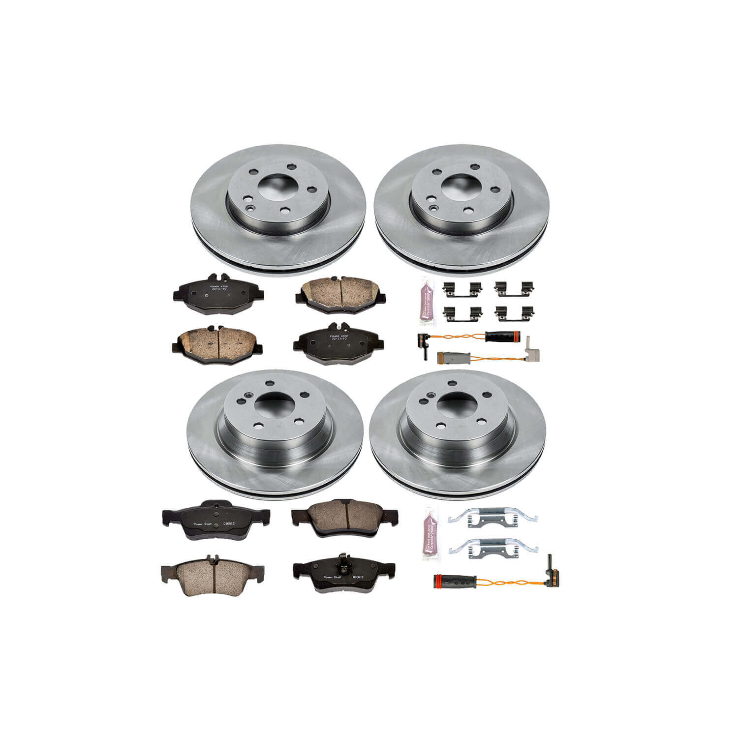 Power Stop KOE4524 Autospecialty - 1-Click Daily Driver Brake Kits (Front And Rear) for 2006-2009 Mercedes-Benz E-350 product image