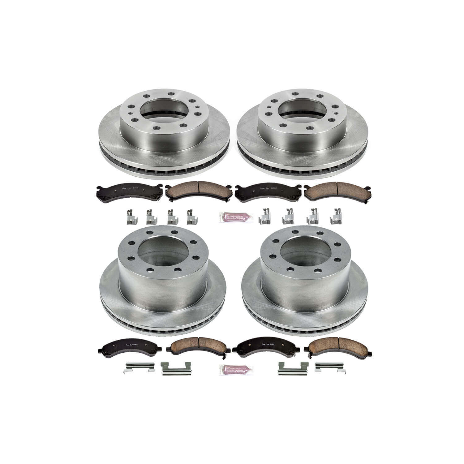 Power Stop KOE4528 Autospecialty - 1-Click Daily Driver Brake Kits (Front And Rear) for 2003-2008 Chevrolet Express 3500 product image
