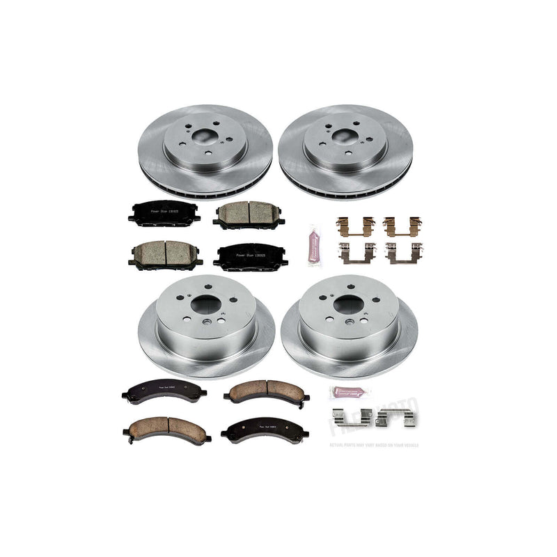 Power Stop KOE4530 Autospecialty - 1-Click Daily Driver Brake Kits (Front And Rear) for 2004-2009 Lexus RX330 product image