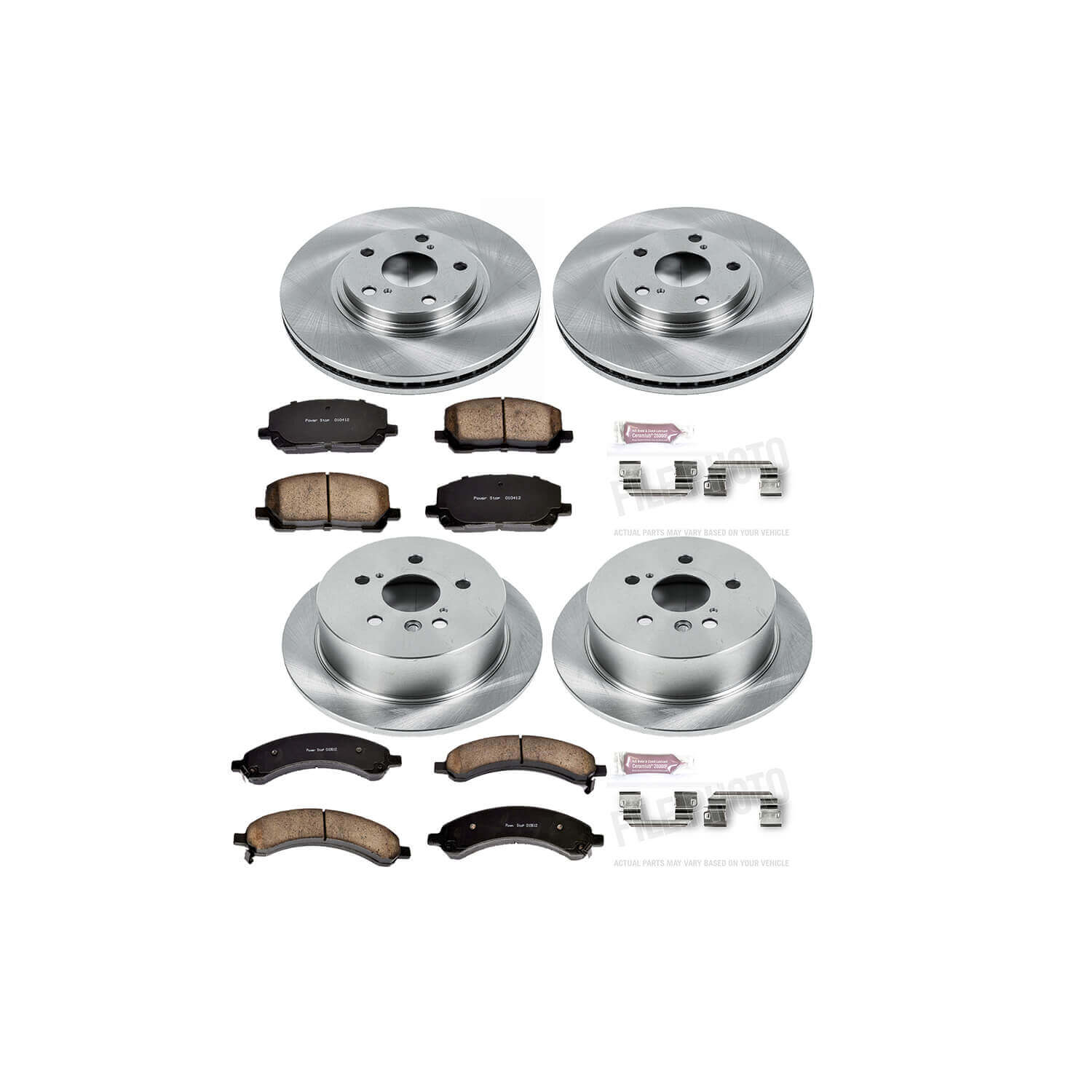 Power Stop KOE4531 Autospecialty - 1-Click Daily Driver Brake Kits (Front And Rear) for 2004-2007 Toyota Highlander product image