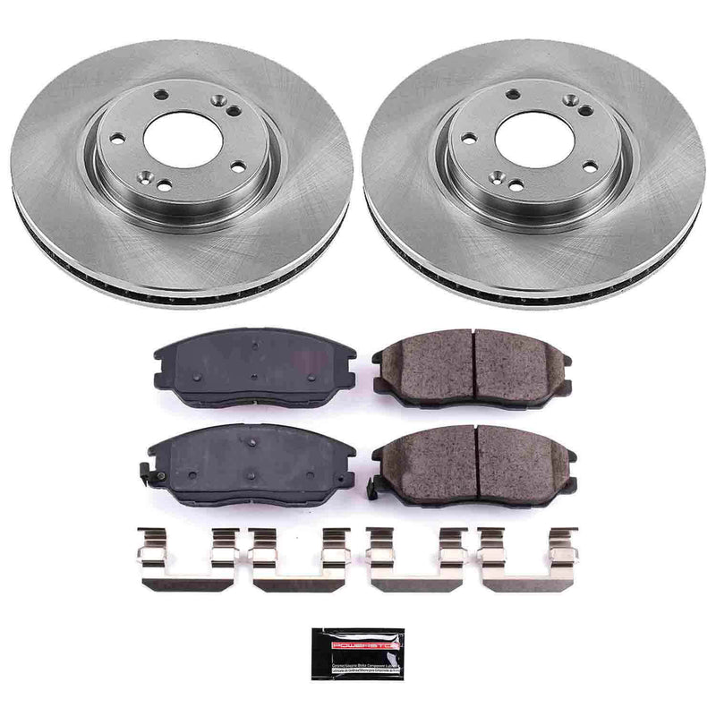 Power Stop KOE4557 Autospecialty 1-Click Daily Driver Plain Rotor Front Brake Kit for 2003-2006 Hyundai XG350 product image