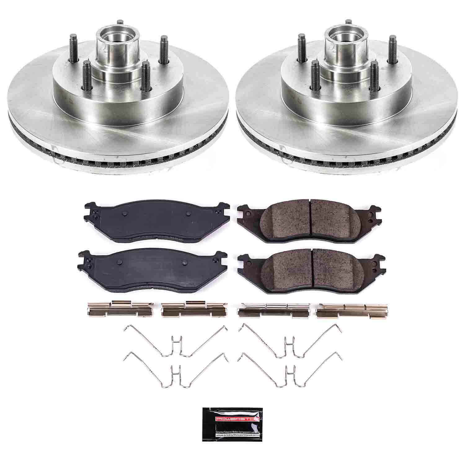 Power Stop KOE4578 Autospecialty - 1-Click Daily Driver Brake Kits (Front) for 2004-2006 Ford E-150 product image