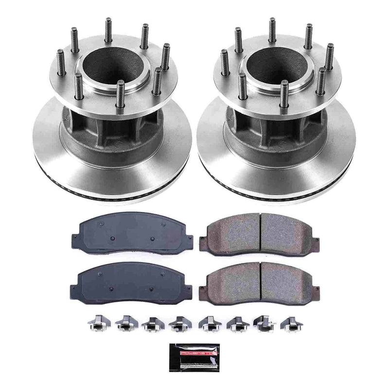 Power Stop KOE4595 Autospecialty 1-Click Daily Driver Plain Rotor Front Brake Kit for 2007-2011 Ford F-350 Super Duty product image