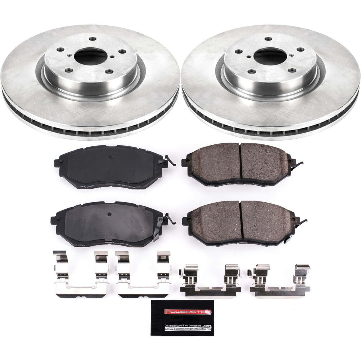 Power Stop KOE4603 Autospecialty 1-Click Daily Driver Plain Rotor Front Brake Kit for 2006-2021 Subaru B9 Tribeca product image