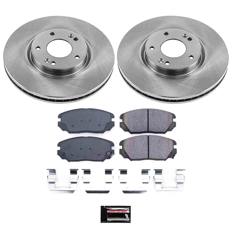 Power Stop KOE4646 Autospecialty 1-Click Daily Driver Plain Rotor Front Brake Kit for 2006-2011 Hyundai Azera product image