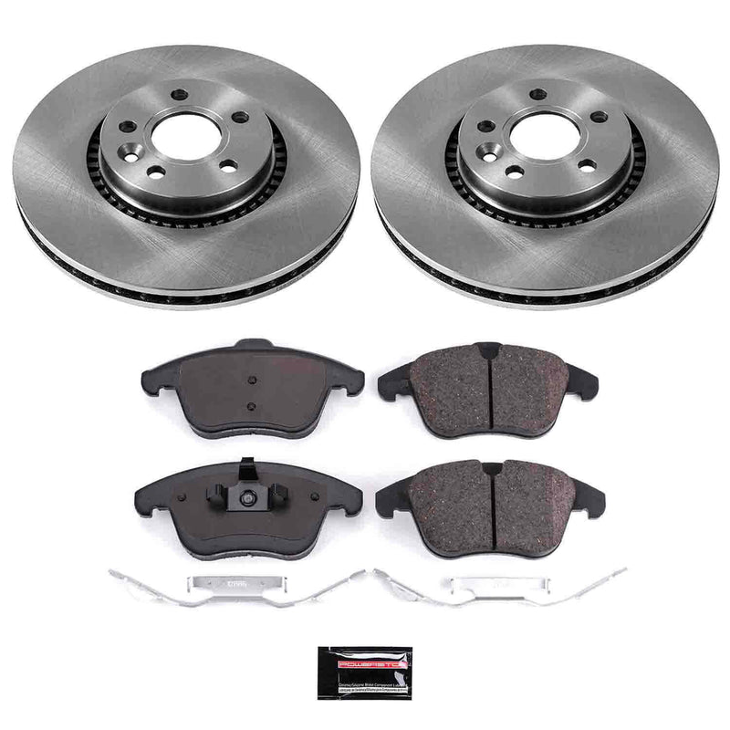 Power Stop KOE4701 Autospecialty 1-Click Daily Driver Plain Rotor Front Brake Kit for 2008-2015 Land Rover LR2 product image