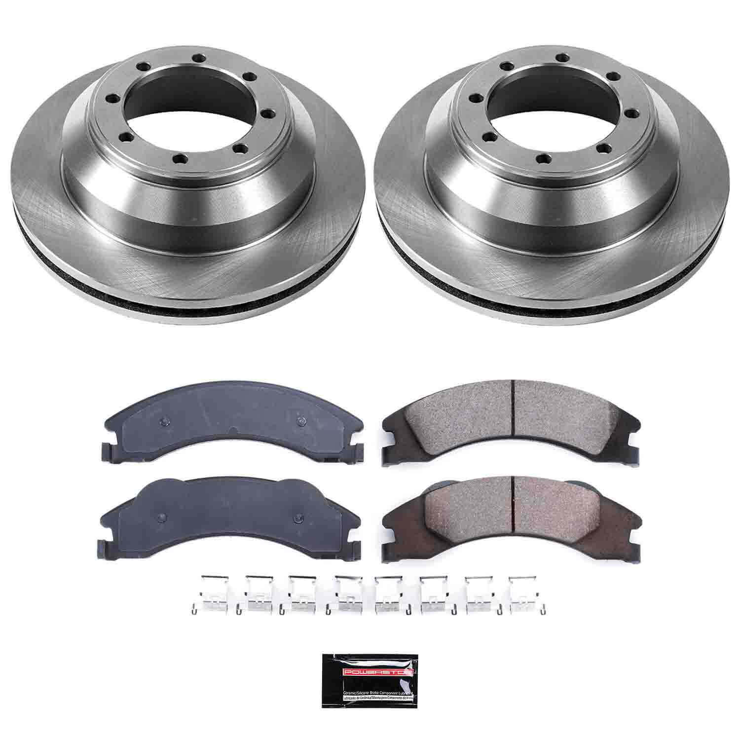 Power Stop KOE4719 Autospecialty 1-Click Daily Driver Plain Rotor Rear Brake Kit for 2008-2025 Ford E-350 Super Duty product image