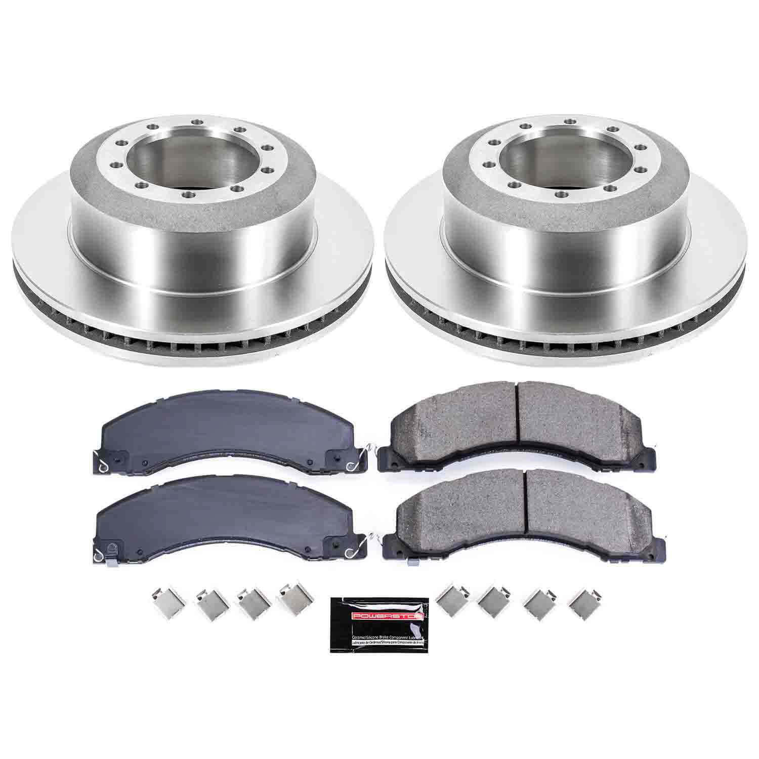 Power Stop KOE4722 Autospecialty 1-Click Daily Driver Plain Rotor Rear Brake Kit for 2008-2012 Dodge Ram 4500 product image