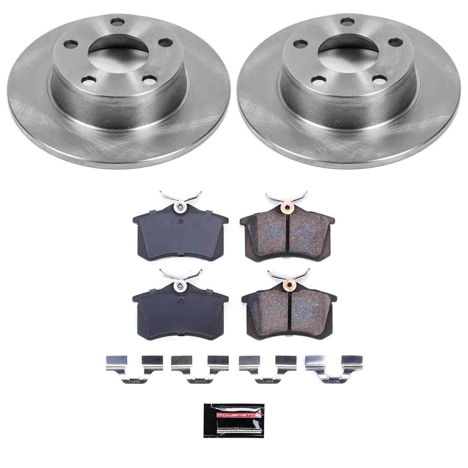 Power Stop KOE4845 Autospecialty - 1-Click Daily Driver Brake Kits (Rear) for 1999-2004 Audi A6 Quattro product image