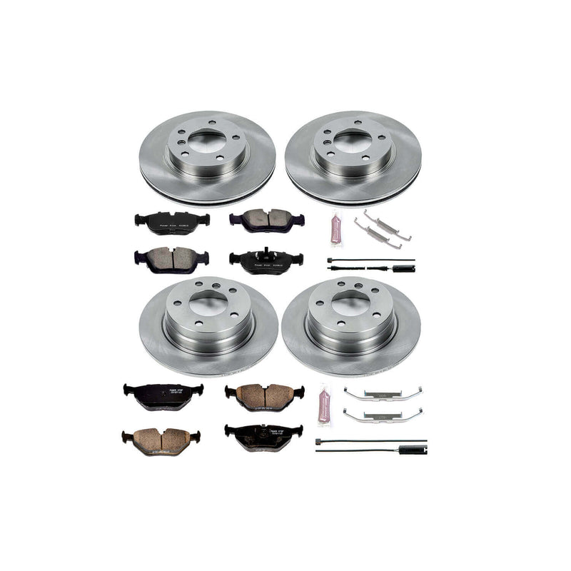 Power Stop KOE498 Autospecialty - 1-Click Daily Driver Brake Kits (Front And Rear) for 1992-1999 BMW 318I product image