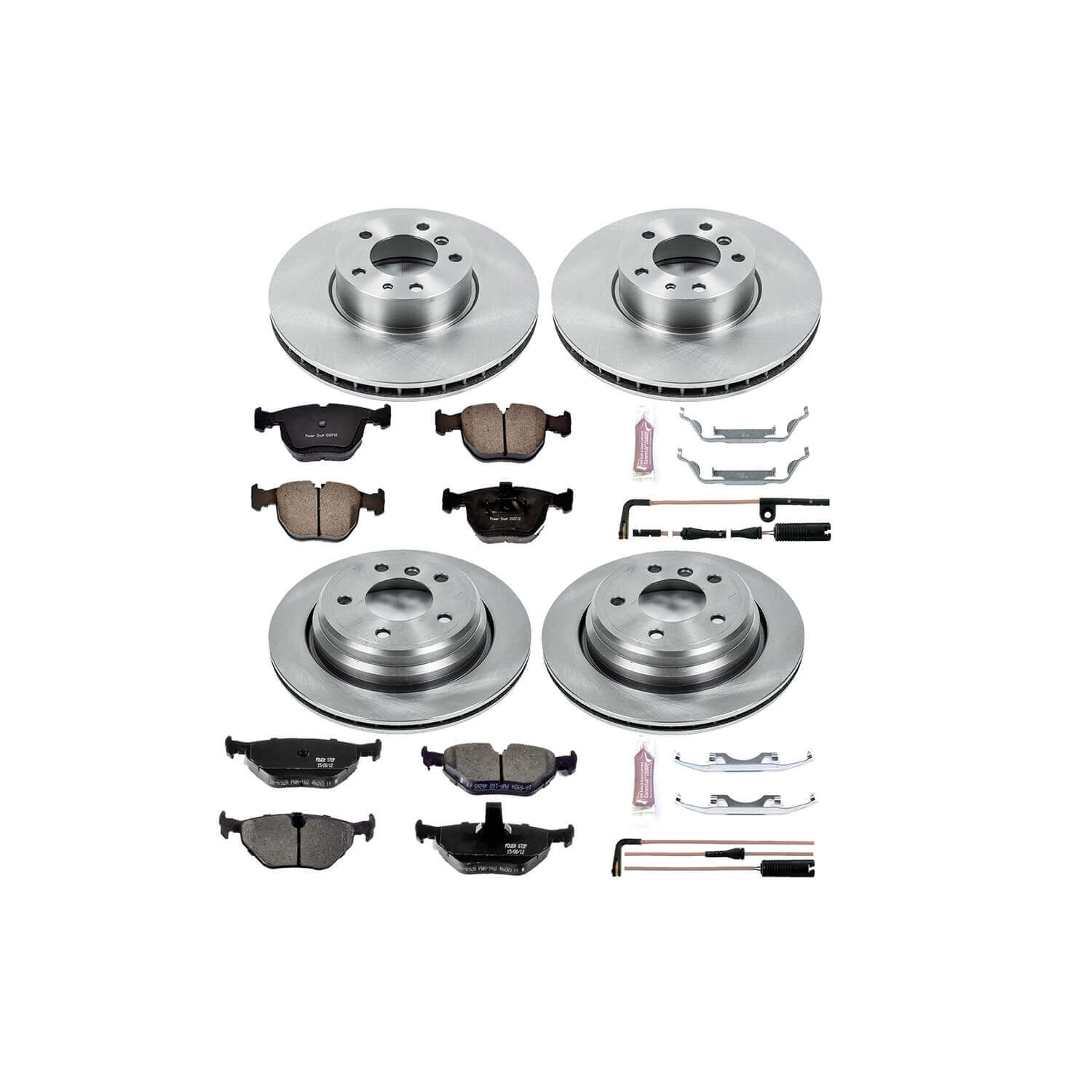 Power Stop KOE505 Autospecialty - 1-Click Daily Driver Brake Kits (Front And Rear) for 1997-2000 BMW 540I product image