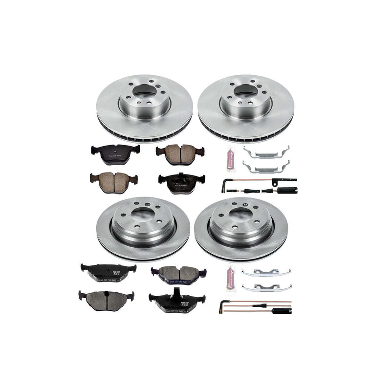 Power Stop KOE505 Autospecialty - 1-Click Daily Driver Brake Kits (Front And Rear) for 1997-2000 BMW 540I product image