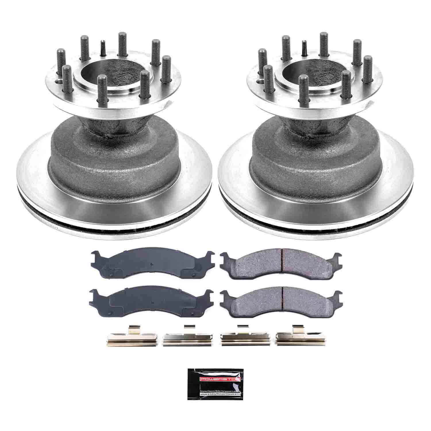 Power Stop KOE5084 Autospecialty - 1-Click Daily Driver Brake Kits (Front) for 1995-2007 Ford E-350 Club Wagon product image