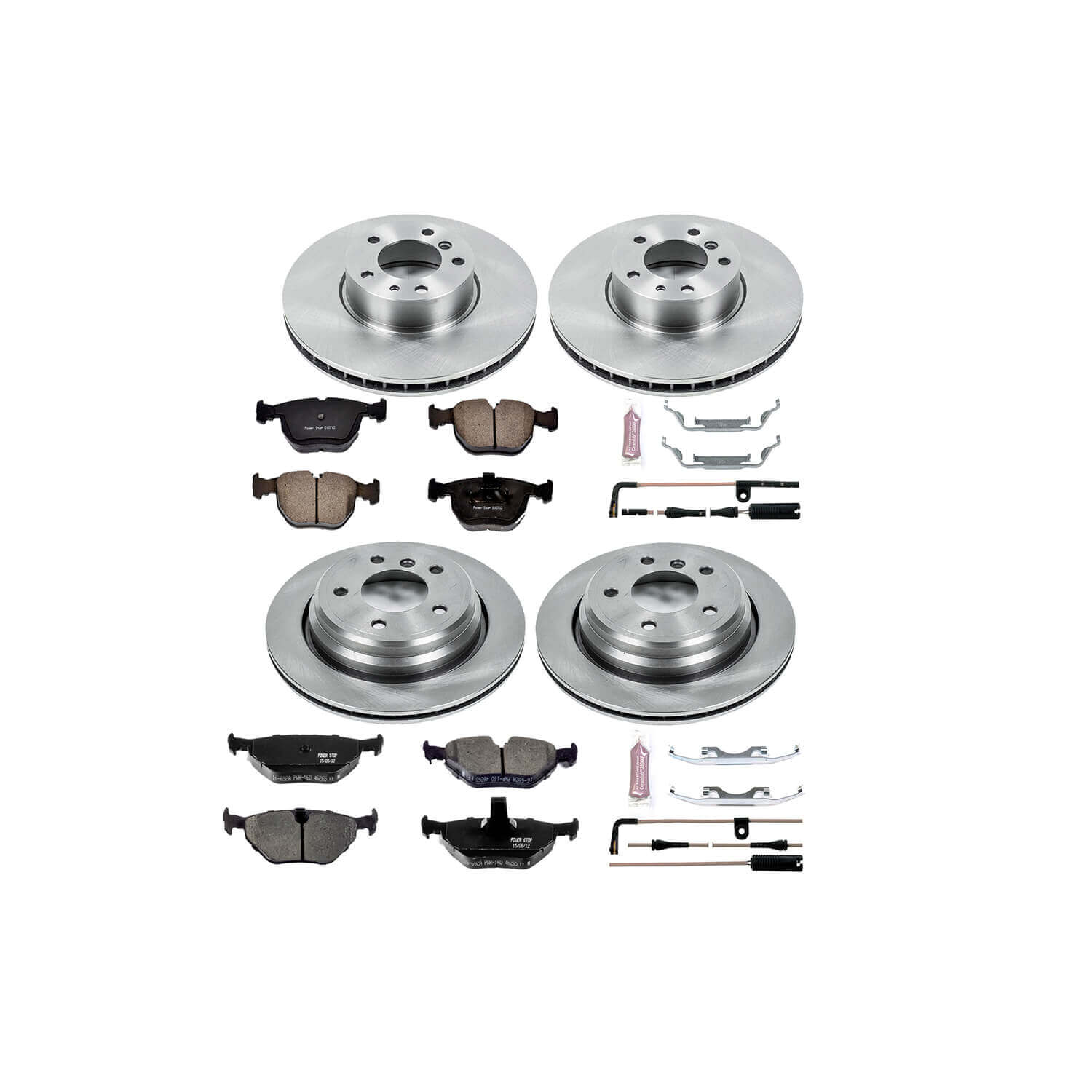 Power Stop KOE509 Autospecialty - 1-Click Daily Driver Brake Kits (Front And Rear) for 1999-2000 BMW 540I product image