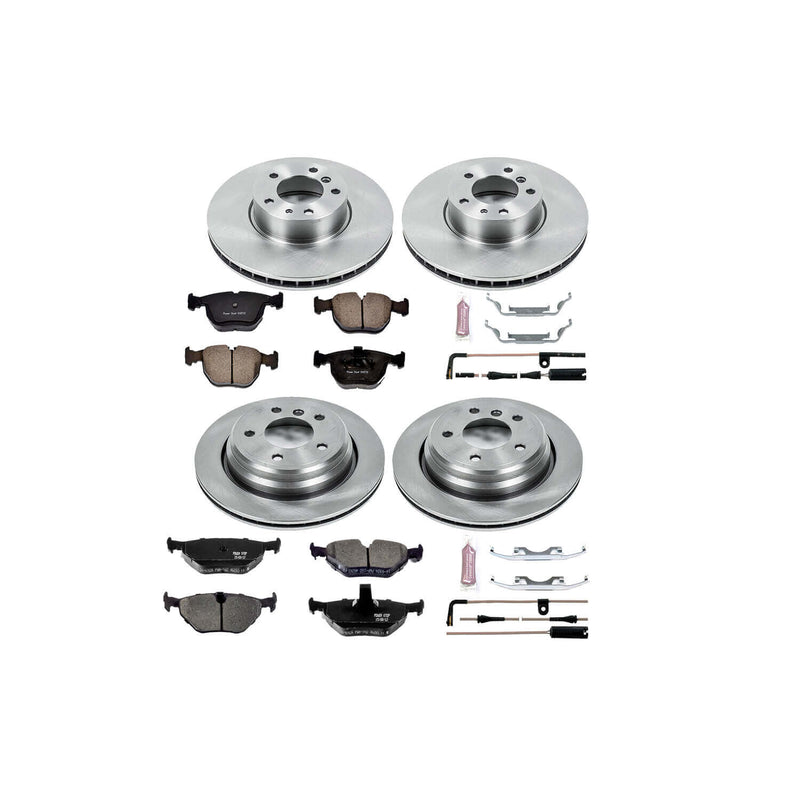 Power Stop KOE509 Autospecialty - 1-Click Daily Driver Brake Kits (Front And Rear) for 1999-2000 BMW 540I product image