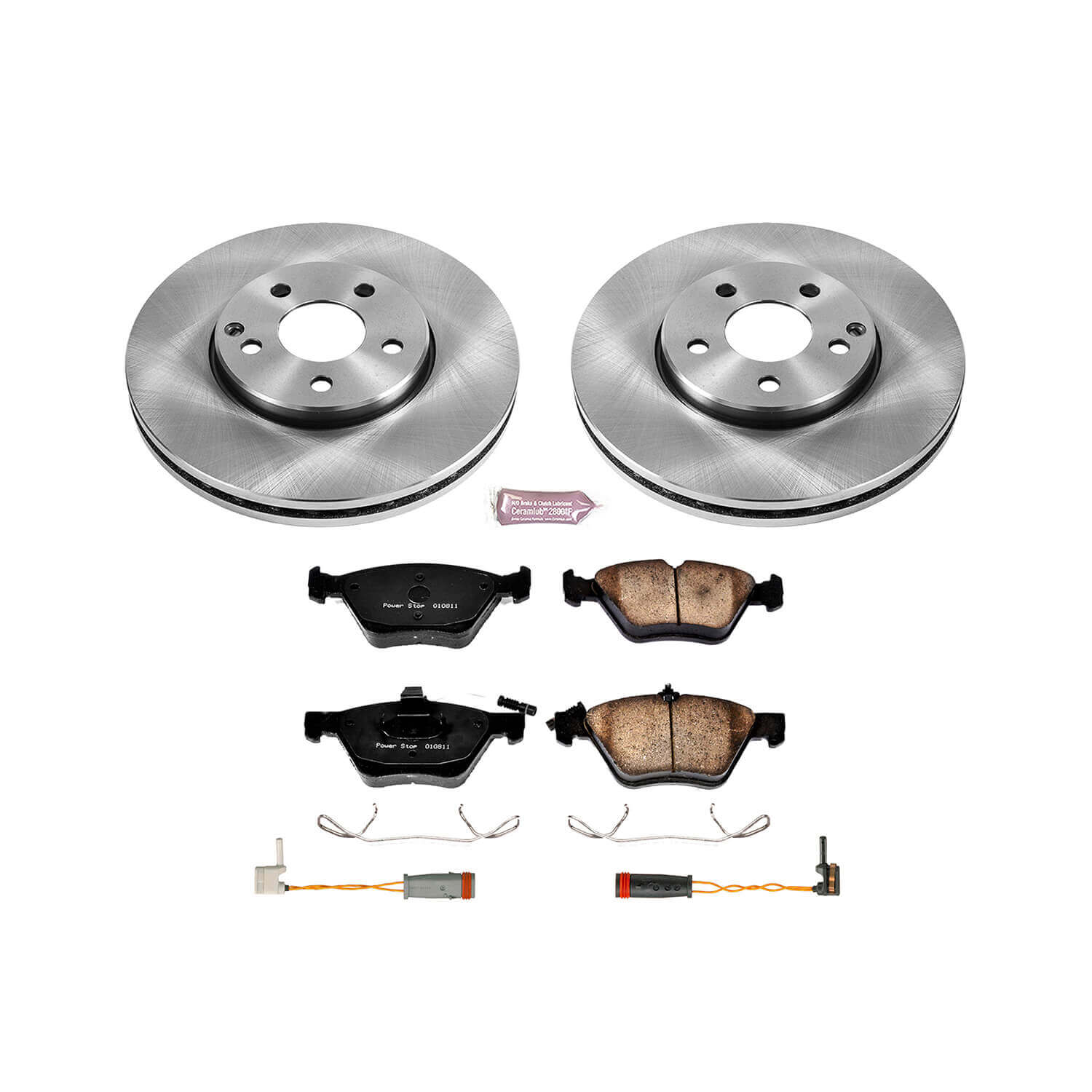 Power Stop KOE5168 Autospecialty 1-Click Daily Driver Plain Rotor Front Brake Kit for 2004-2009 Mercedes-Benz E-350 product image