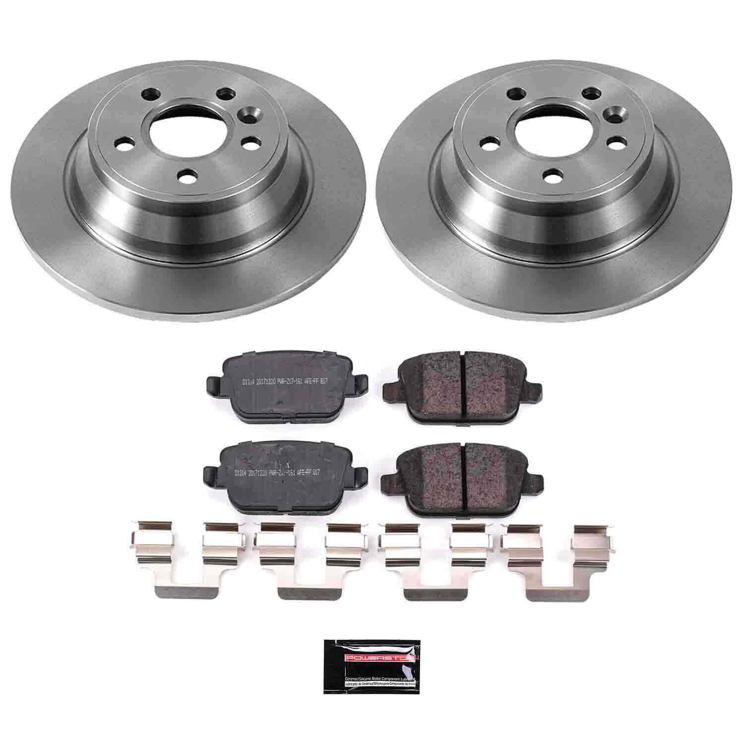 Power Stop KOE5341 Autospecialty 1-Click Daily Driver Plain Rotor Rear Brake Kit for 2007-2008 Volvo S80 product image