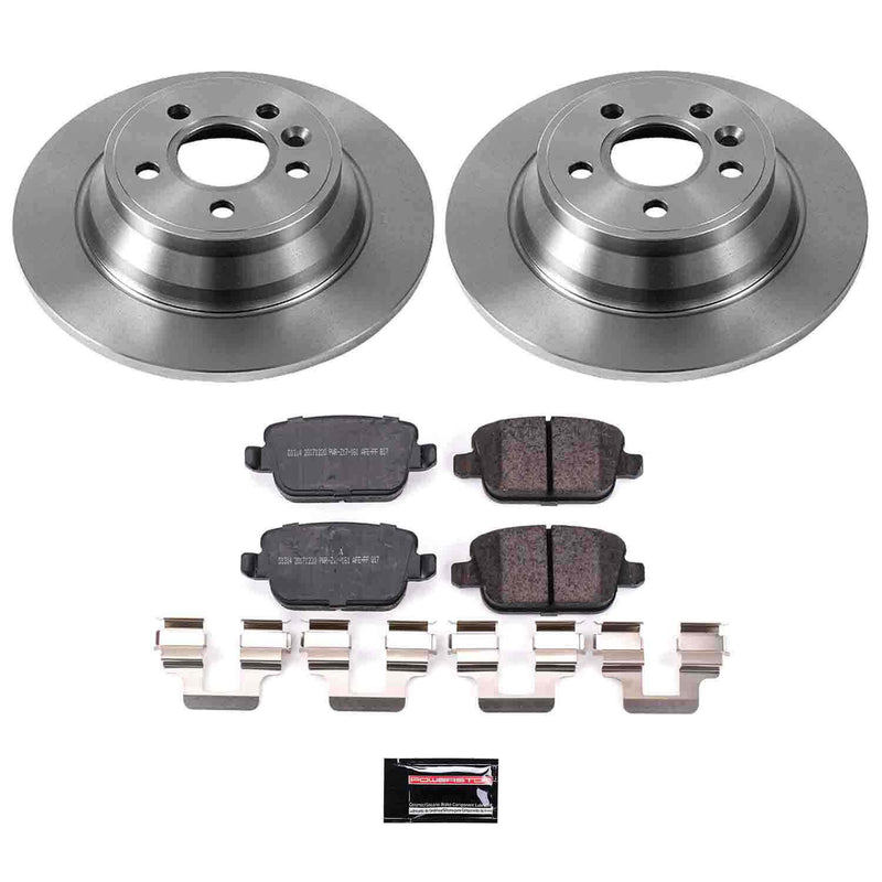 Power Stop KOE5341 Autospecialty 1-Click Daily Driver Plain Rotor Rear Brake Kit for 2007-2008 Volvo S80 product image