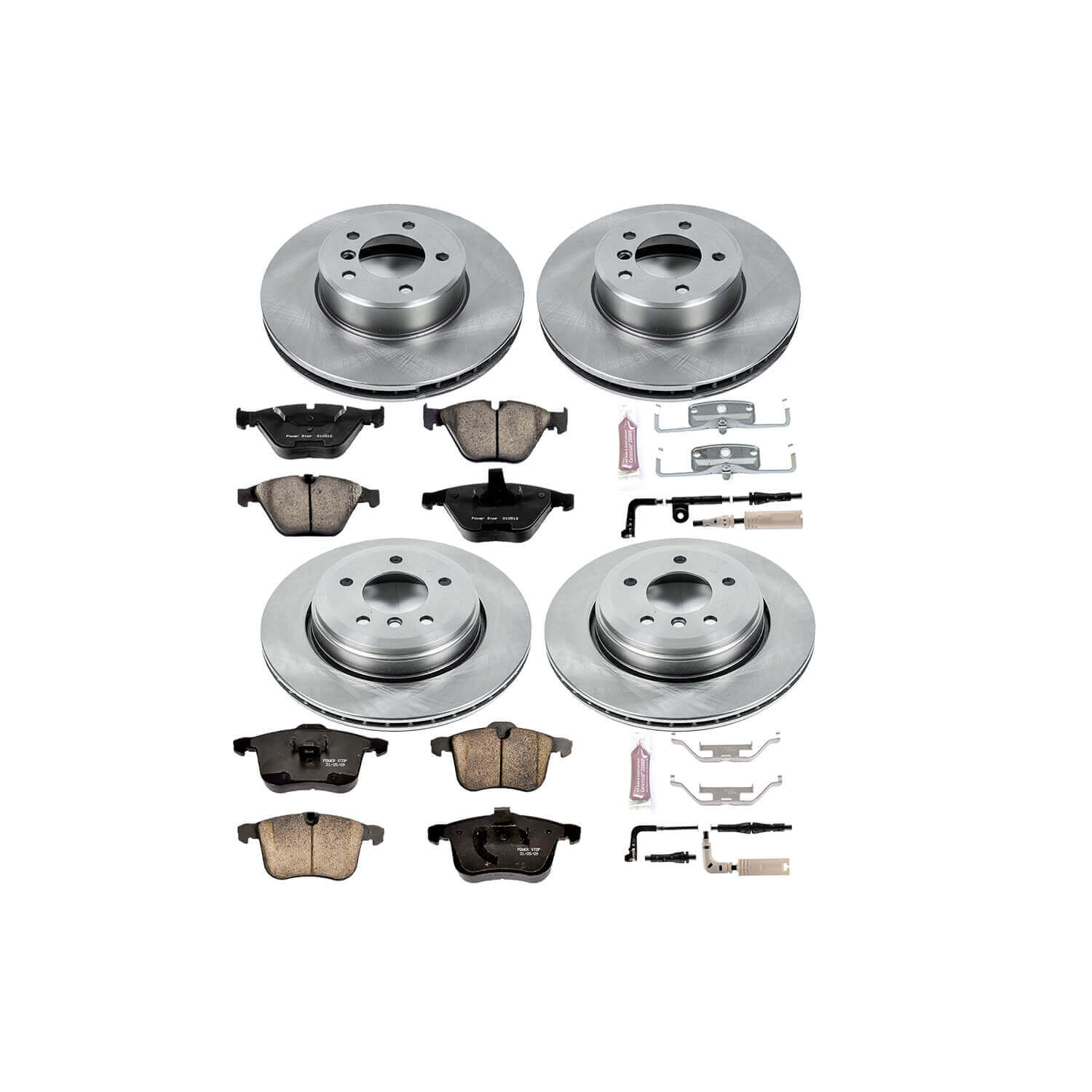 Power Stop KOE5360 Autospecialty - 1-Click Daily Driver Brake Kits (Front And Rear) for 2004-2009 BMW 525I product image