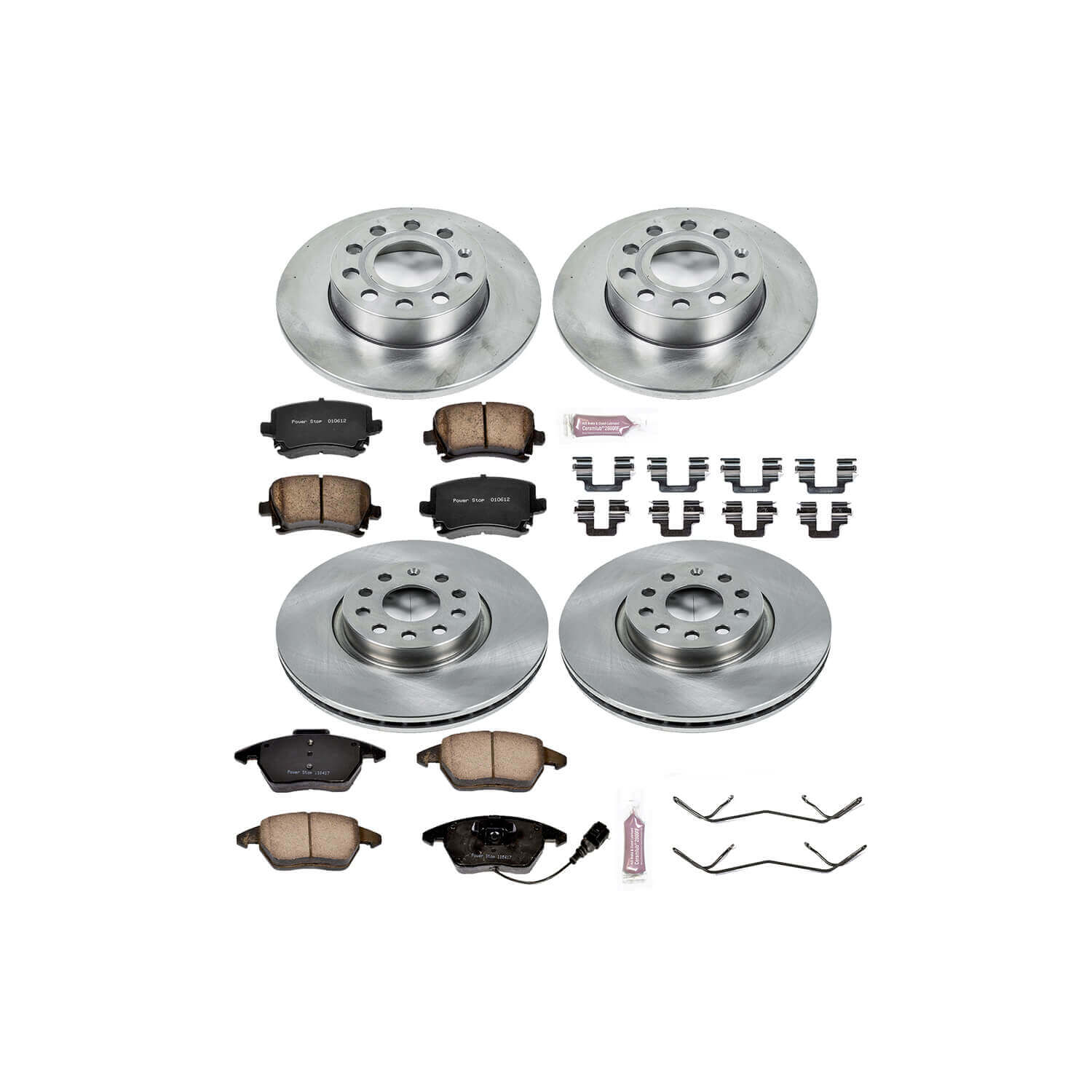 Power Stop KOE5363 Autospecialty - 1-Click Daily Driver Brake Kits (Front And Rear) for 2006-2010 Audi A3 product image