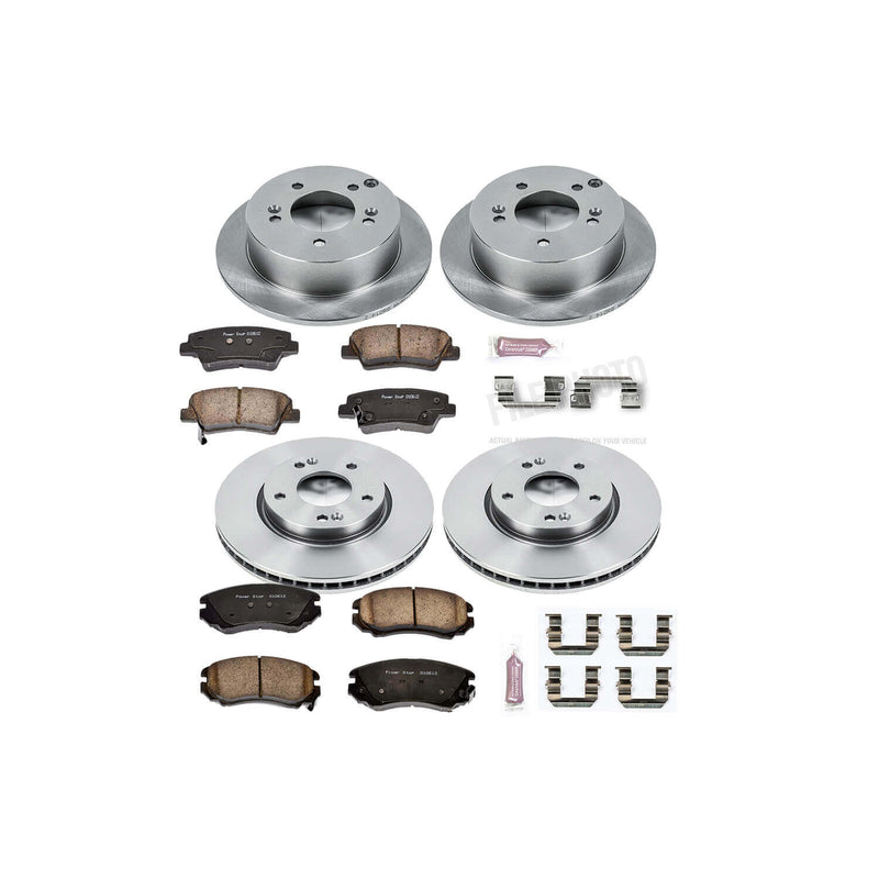 Power Stop KOE5367 Autospecialty - 1-Click Daily Driver Brake Kits (Front And Rear) for 2009-2010 Hyundai Sonata product image