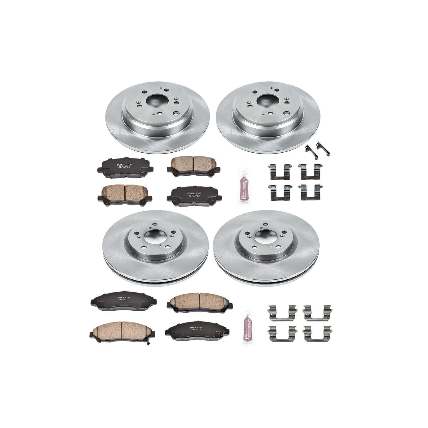 Power Stop KOE5369 Autospecialty - 1-Click Daily Driver Brake Kits (Front And Rear) for 2007-2013 Acura MDX product image
