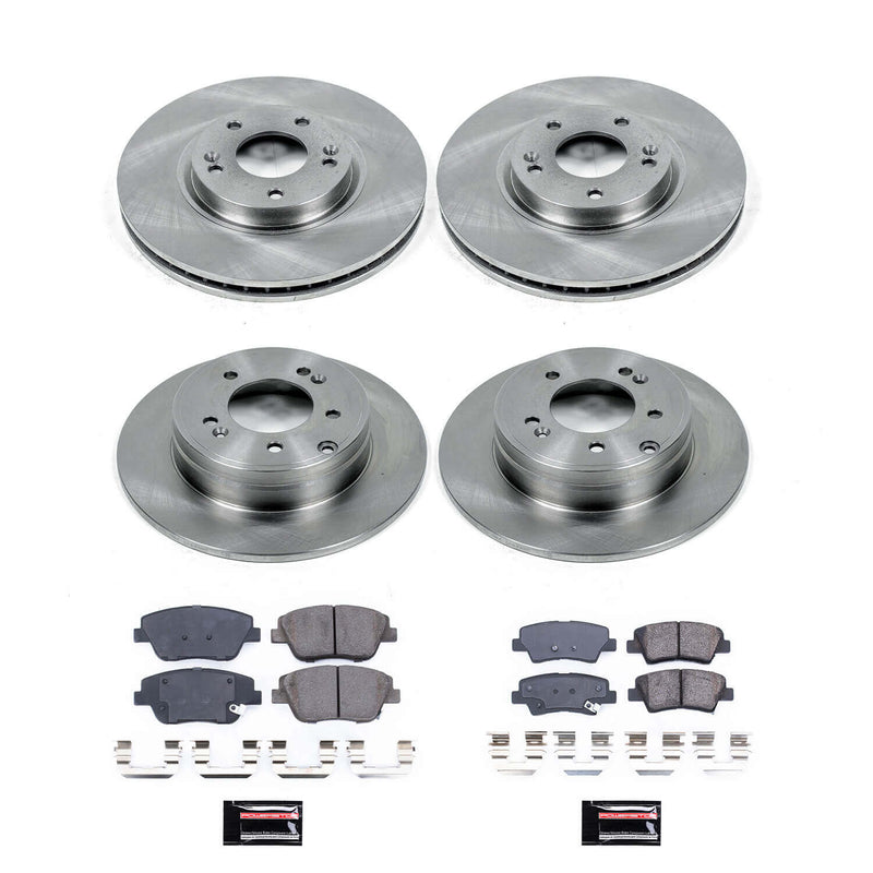 Power Stop KOE5376 Autospecialty - 1-Click Daily Driver Brake Kits (Front And Rear) for 2011-2016 Hyundai Sonata product image