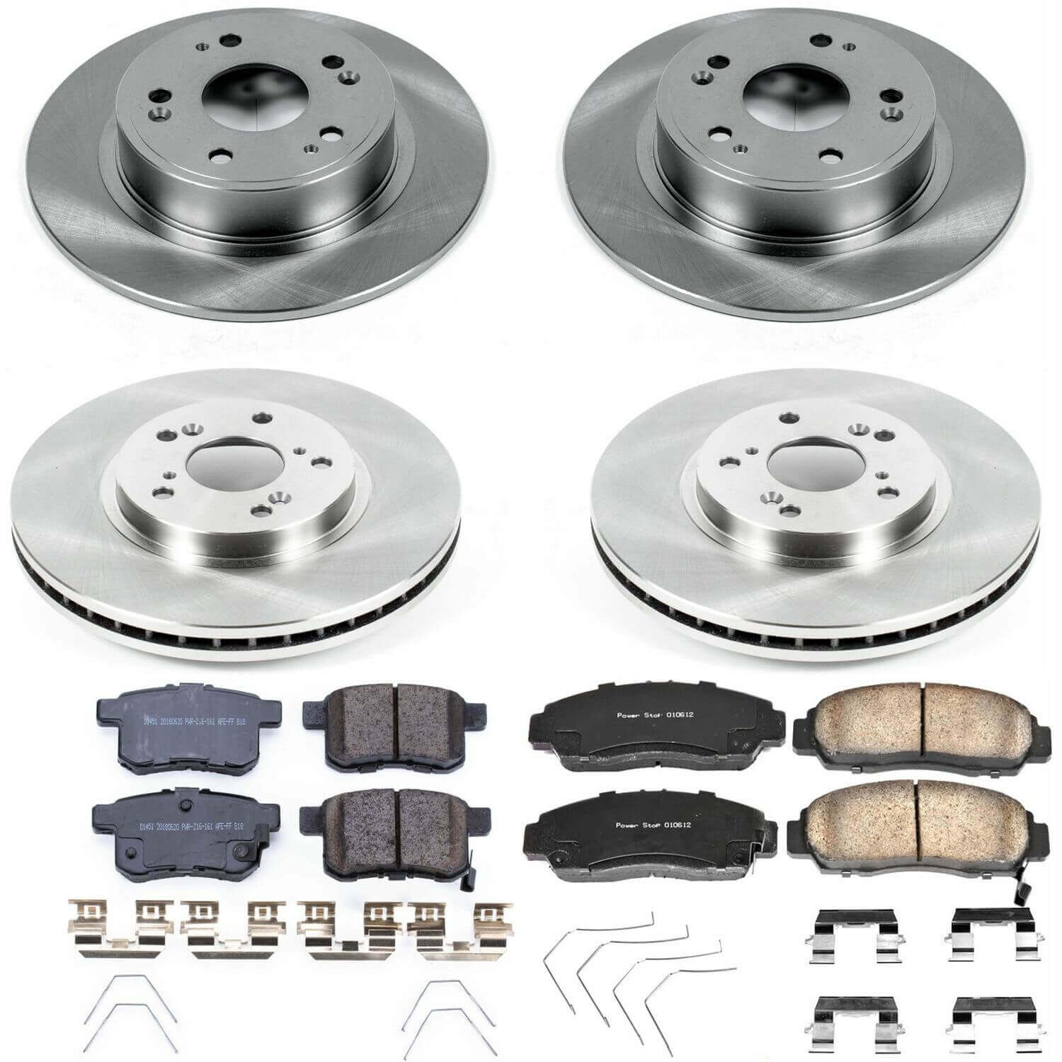 Power Stop KOE5391 Autospecialty - 1-Click Daily Driver Brake Kits (Front And Rear) for 2011-2014 Acura Tsx product image
