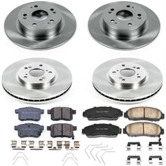 Power Stop KOE5391 Autospecialty - 1-Click Daily Driver Brake Kits (Front And Rear) for 2011-2014 Acura Tsx product image