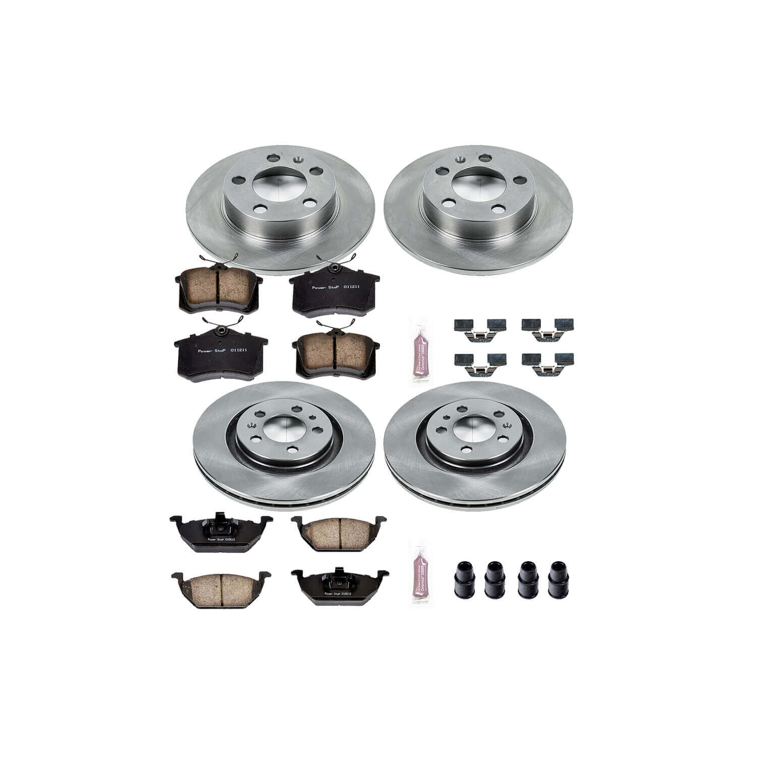 Power Stop KOE5402 Autospecialty - 1-Click Daily Driver Brake Kits (Front And Rear) for 1998-1999 Volkswagen Beetle product image