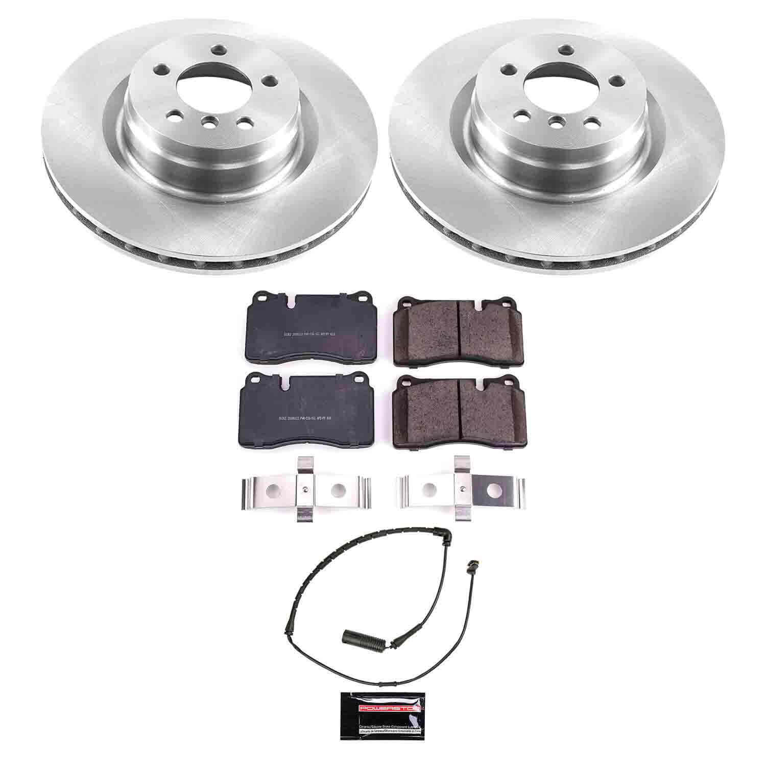 Power Stop KOE5424 Autospecialty 1-Click Daily Driver Plain Rotor Front Brake Kit for 2006-2009 Land Rover Range Rover product image