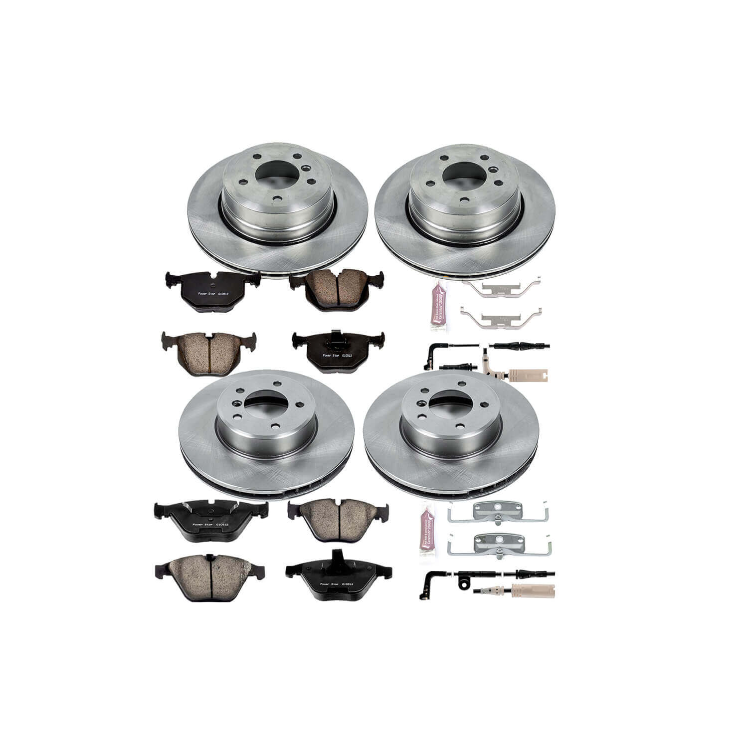 Power Stop KOE5439 Autospecialty - 1-Click Daily Driver Brake Kits (Front And Rear) for 2006-2010 BMW 525XI product image