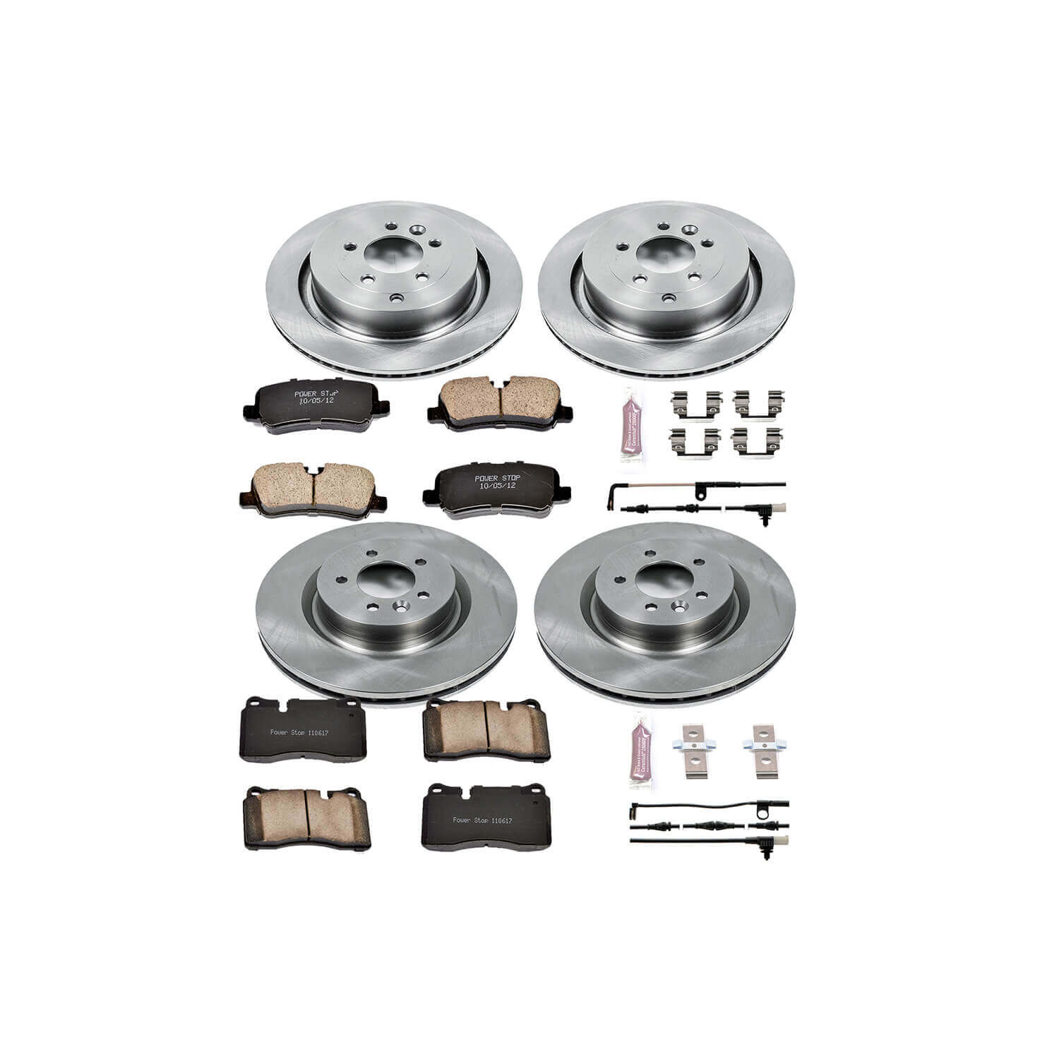 Power Stop KOE5443 Autospecialty - 1-Click Daily Driver Brake Kits (Front And Rear) for 2006-2009 Land Rover Range Rover Sport product image