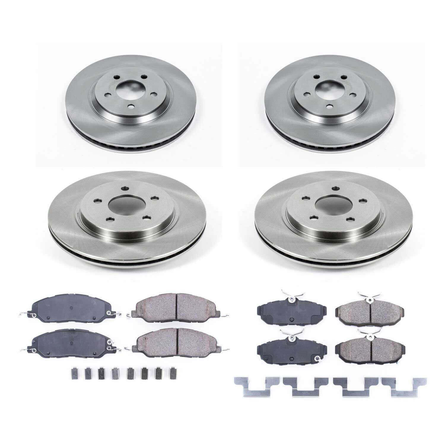 Power Stop KOE5450 Autospecialty - 1-Click Daily Driver Brake Kits (Front And Rear) for 2011-2014 Ford Mustang product image
