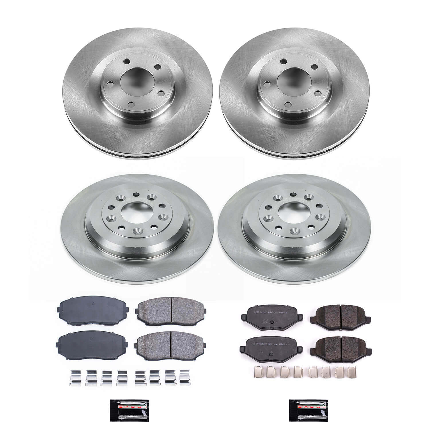 Power Stop KOE5452 Autospecialty - 1-Click Daily Driver Brake Kits (Front And Rear) for 2011-2012 Ford Edge product image
