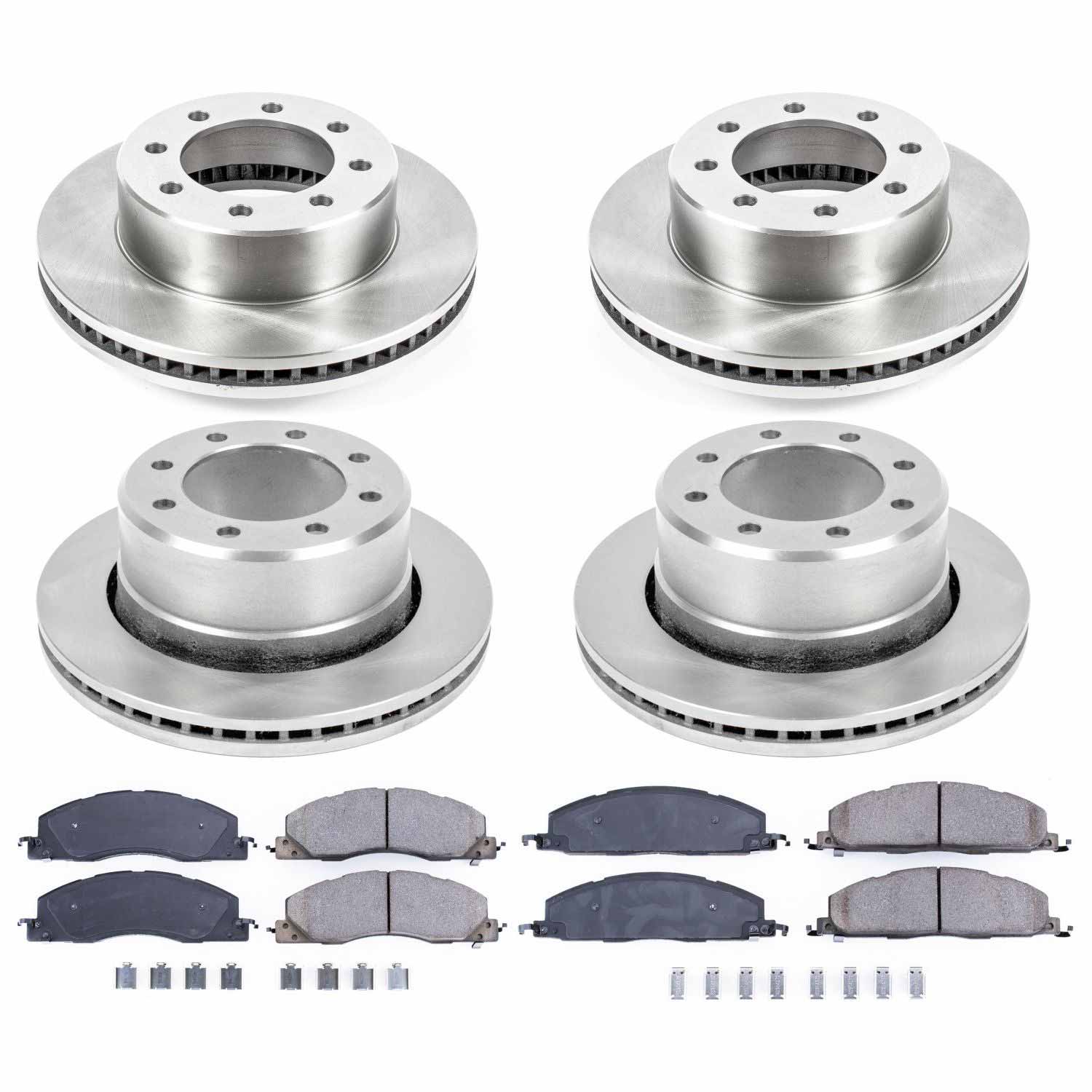 Power Stop KOE5458 Autospecialty - 1-Click Daily Driver Brake Kits (Front And Rear) for 2009-2018 Dodge Ram 1500 product image