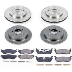 Power Stop KOE5461 Autospecialty - 1-Click Daily Driver Brake Kits (Front And Rear) for 2000-2002 Ford Expedition product image