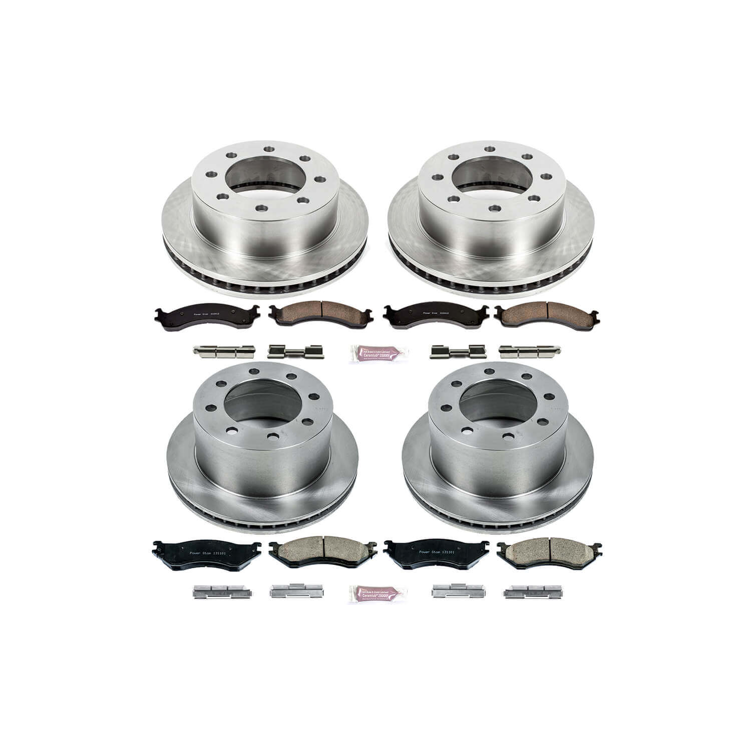 Power Stop KOE5466 Autospecialty - 1-Click Daily Driver Brake Kits (Front And Rear) for 2001-2002 Dodge Ram 2500 product image
