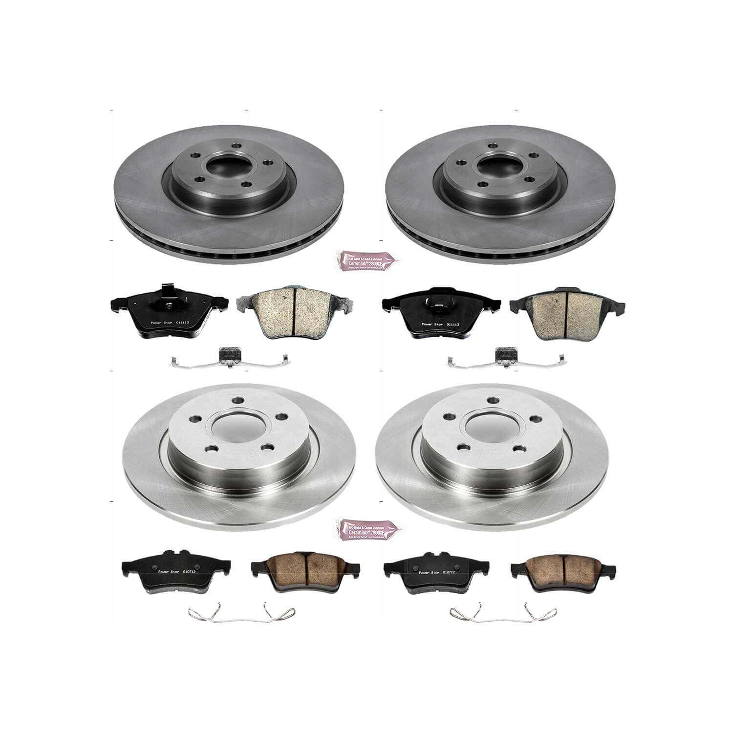 Power Stop KOE5469 Autospecialty - 1-Click Daily Driver Brake Kits (Front And Rear) for 2006-2013 Volvo C70 product image