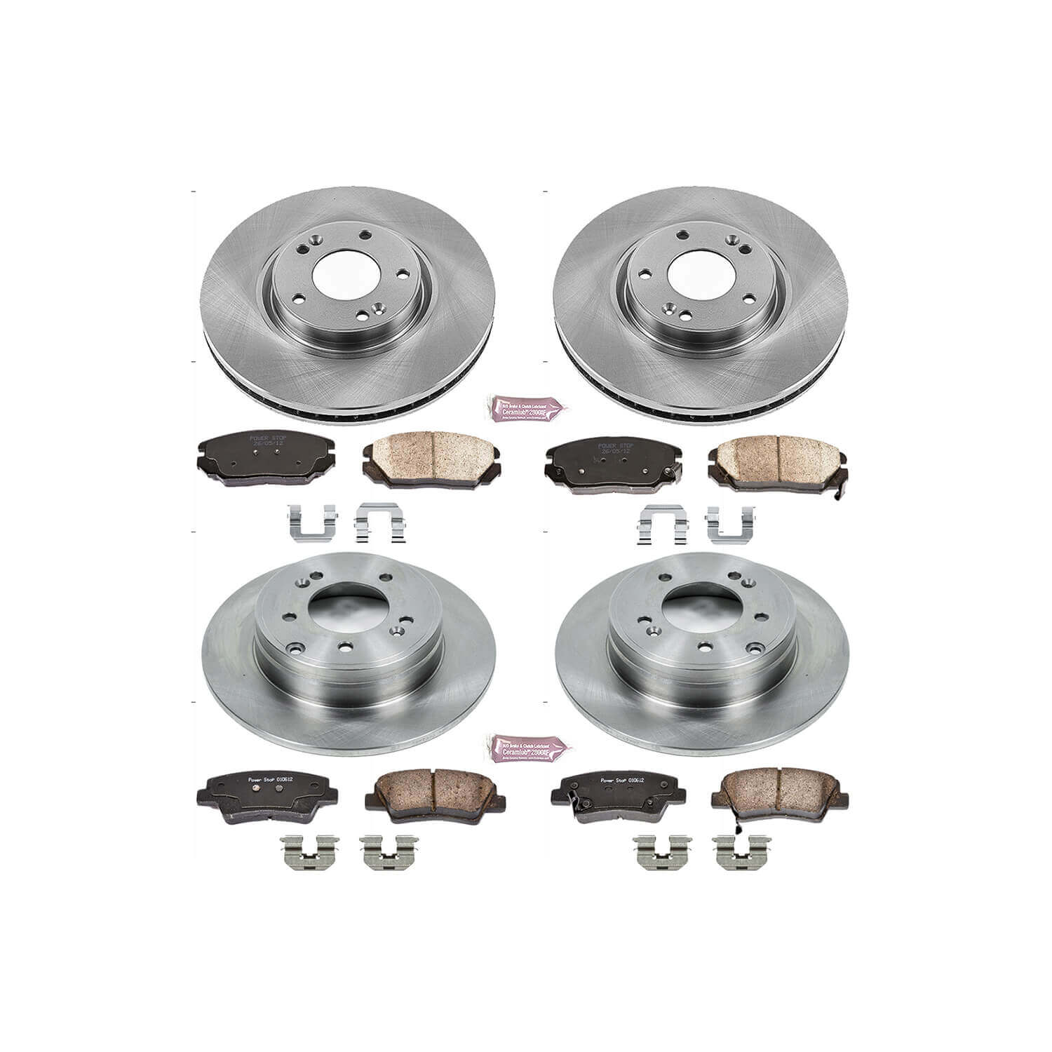 Power Stop KOE5474 Autospecialty 1-Click Daily Driver Front And Rear Brake Kit for 2009-2011 Hyundai Azera product image
