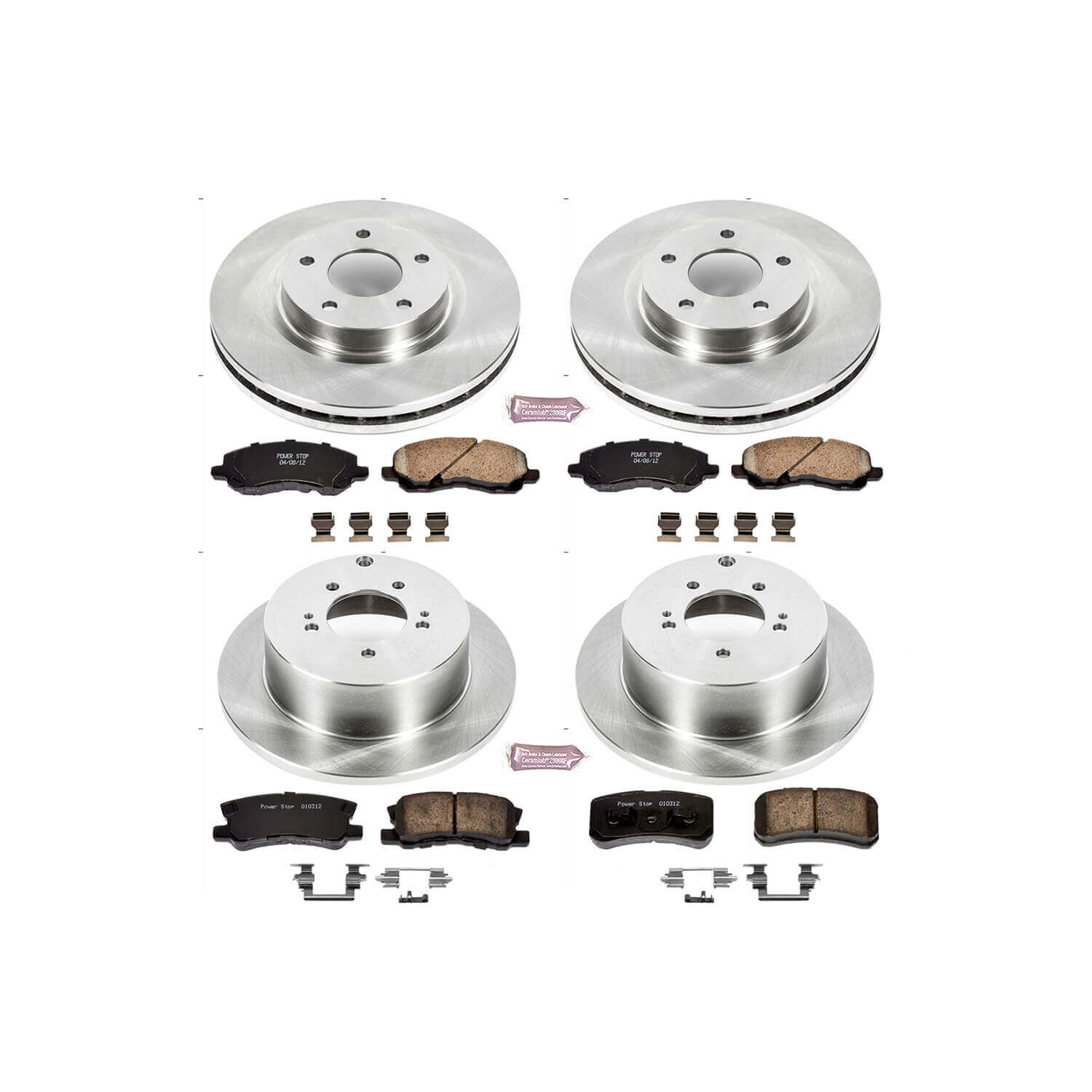 Power Stop KOE5477 Autospecialty - 1-Click Daily Driver Brake Kits (Front And Rear) for 2007-2013 Mitsubishi Outlander product image