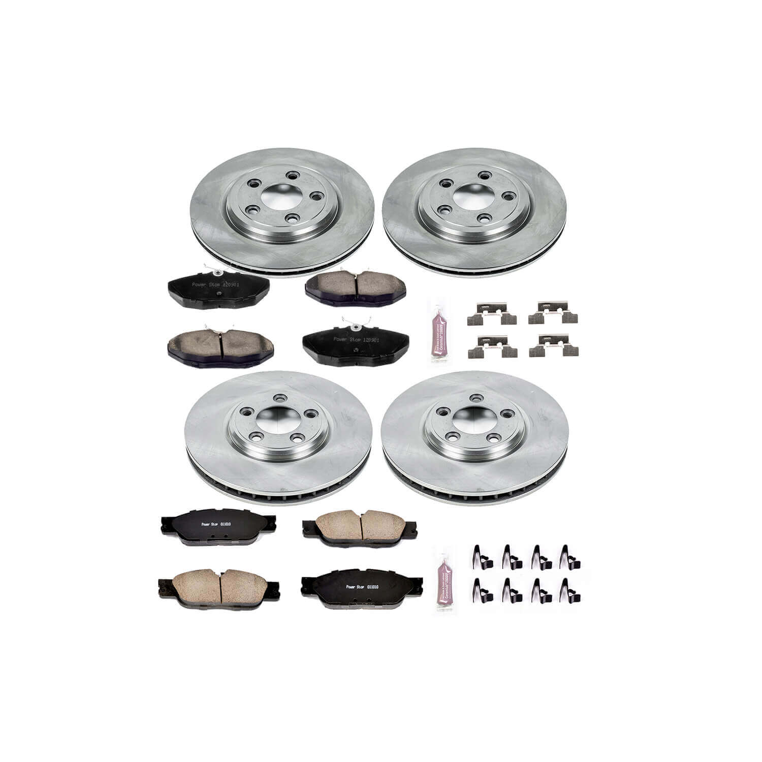 Power Stop KOE5506 Autospecialty - 1-Click Daily Driver Brake Kits (Front And Rear) for 2005 Jaguar S-Type product image